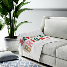 Load image into Gallery viewer, Christmas Holiday Merry & Bright Plush Blanket Throw