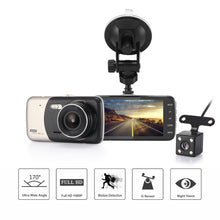 Load image into Gallery viewer, 4" Dual Lens 1080P FHD 1.0MP Dash Camera Car DVR