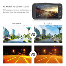 Load image into Gallery viewer, 4" Dual Lens 1080P FHD 1.0MP Dash Camera Car DVR