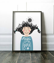 Load image into Gallery viewer, Girl Magic Painting Poster Art Print Canvas Print