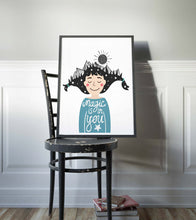 Load image into Gallery viewer, Girl Magic Painting Poster Art Print Canvas Print