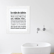 Load image into Gallery viewer, French Toilet Rules Canvas Art Print Poster