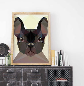 French Bulldog Painting Poster Art Print Canvas