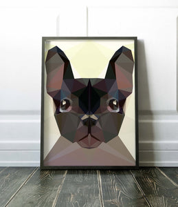 French Bulldog Painting Poster Art Print Canvas