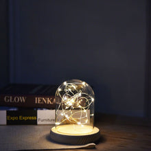 Load image into Gallery viewer, Silver Flower Glass Night Lamp
