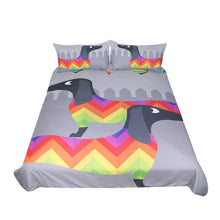 Load image into Gallery viewer, Cute Rainbow Dachshund Sausage - Duvet Cover Set
