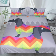 Load image into Gallery viewer, Cute Rainbow Dachshund Sausage - Duvet Cover Set
