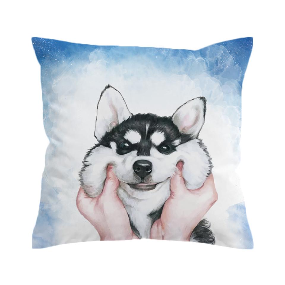 Husky Puppy Cushion Cover